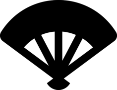 Chinese Fan Outline Drawing Svg Vector, Free Vectors File